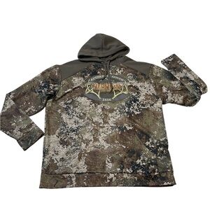 RedHead Green Camo Active Strata Deer Logo Hunting Sweatshirt Hoodie Mens Size L
